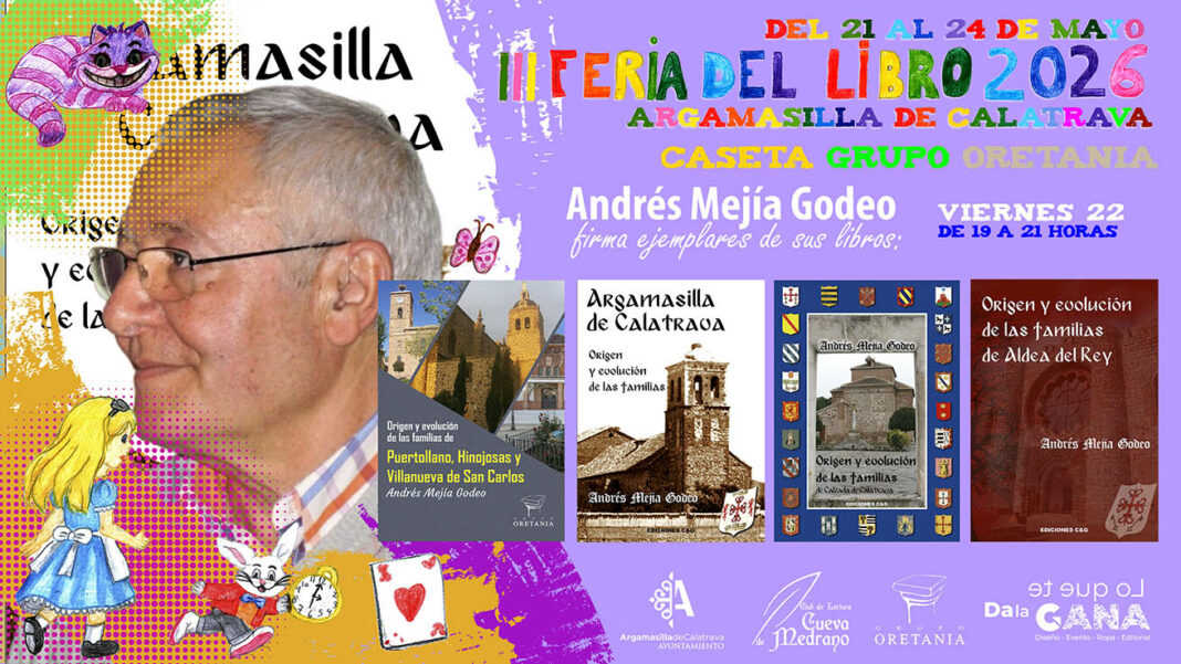 Andrés Mejía Godeo presenta su mapa de la identidad manchega en la III Feria del Libro de Argamasilla de Calatrava