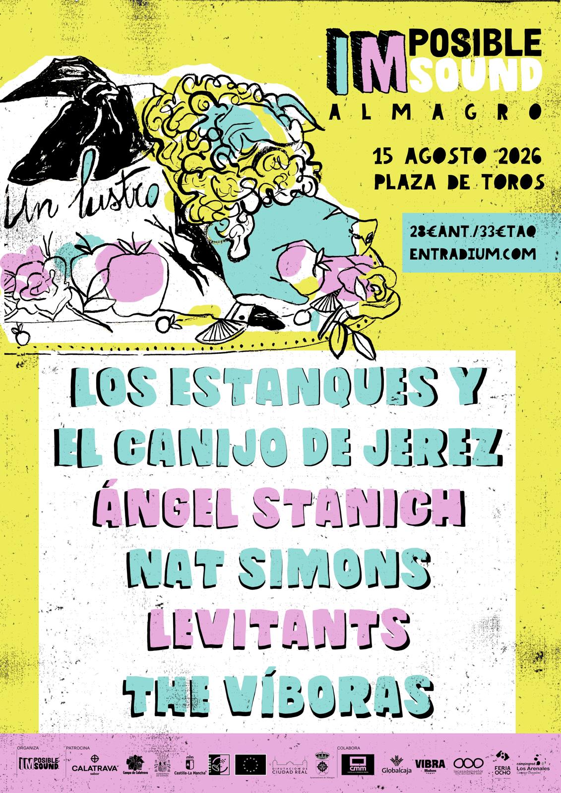 Todo listo para el Imposible Sound de Almagro, con Los Estanques y el Canijo de Jérez, Ángel Stanich, Nat Simons, Levitants y The Víboras