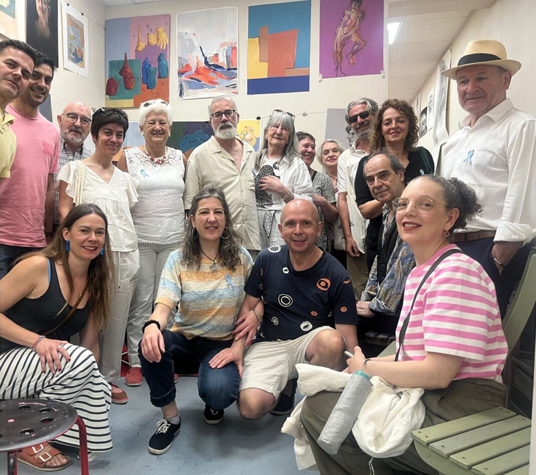 Foto de familia de los participantes en el recital de Madrid del I Festival Nacional de Poesía PROSVIDA
