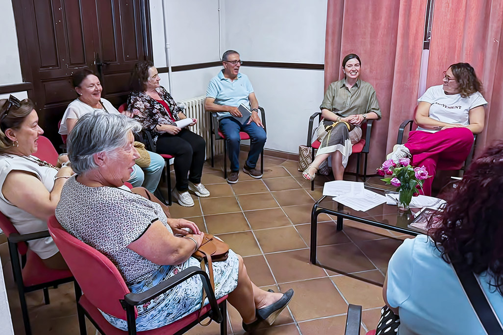 Un momento del encuentro protagonizado este miércoles por Cristina Hontanilla