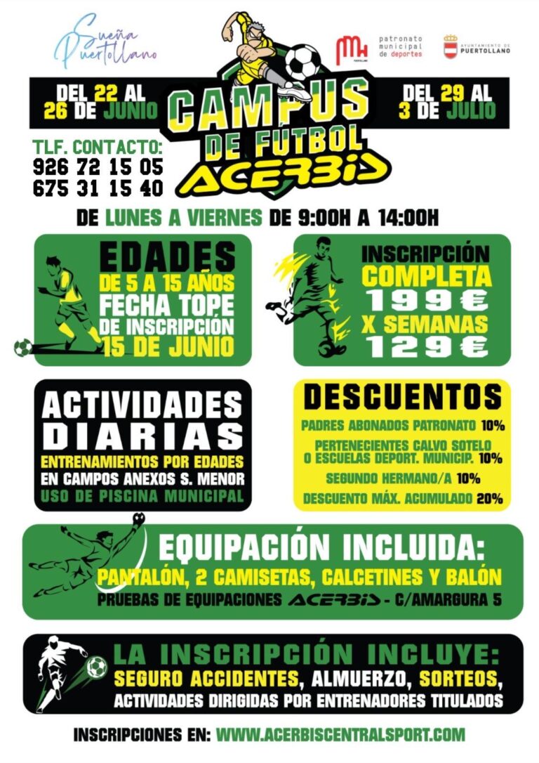 Acerbis Italia–Puertollano celebra su primer campus de fútbol