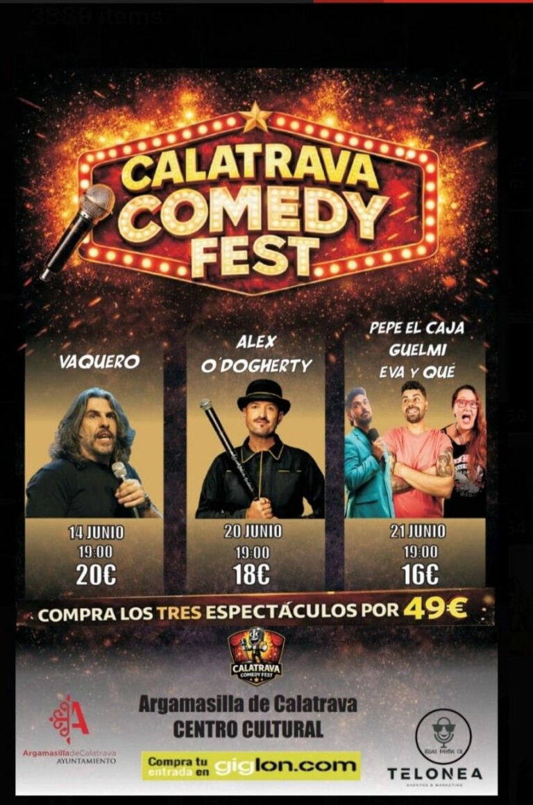 Llega el «Calatrava Comedy Fest» a Argamasilla de Calatrava