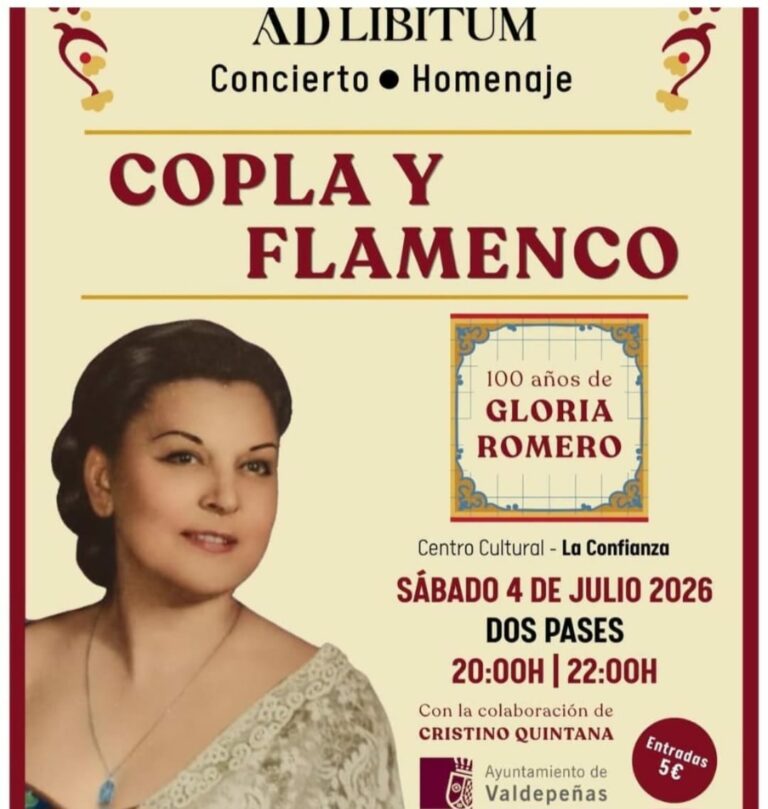 Concierto homenaje de copla y flamenco en Valdepeñas