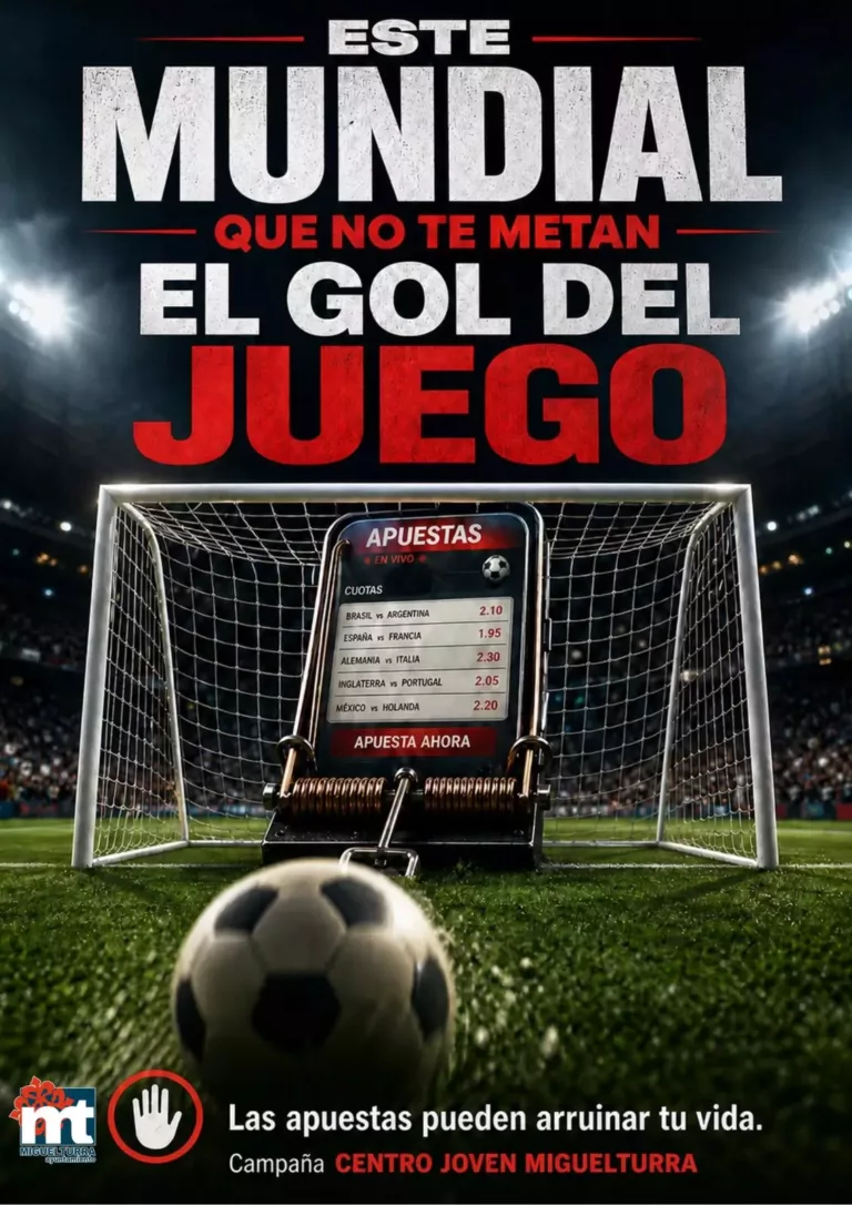Miguelturra lanza una campaña contra la adicción al juego coincidiendo con el Mundial de Fútbol