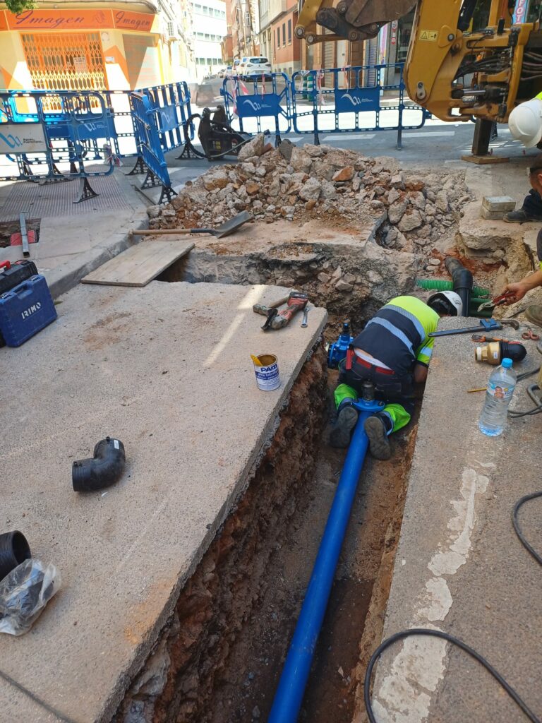 Puertollano: Concluye la renovación de la red de abastecimiento de la calle Norte y continúan las de la calle Valencia