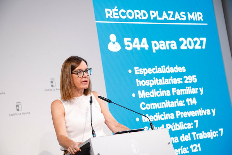 Castilla-La Mancha alcanza una cifra récord con 544 plazas de Formación Sanitaria Especializada para 2027