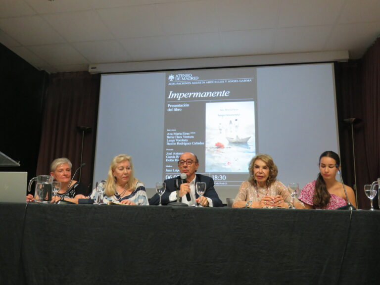 Presentación del libro IMPERMANENTE, de la escritora y poeta argentinoespañola Ana María Eiras