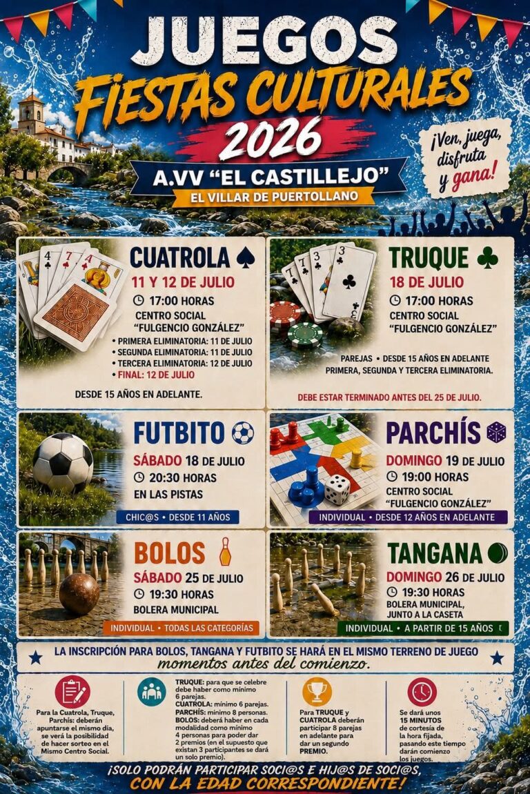 Puertollano: Juegos y torneos en las fiestas culturales veraniegas de El Villar