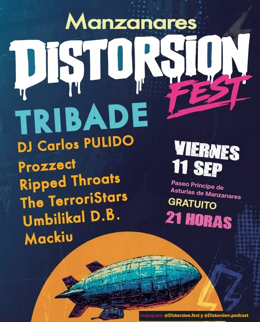 Cartel Distorsion fest 2026 sin logos