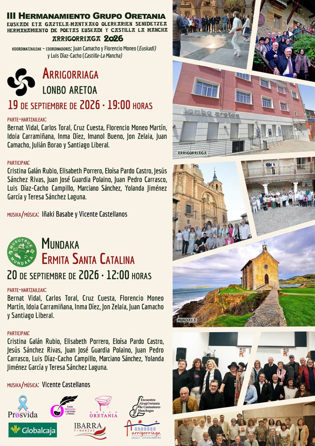 Cartel del tercer hermanamiento entre poetas de Euskadi y La Mancha