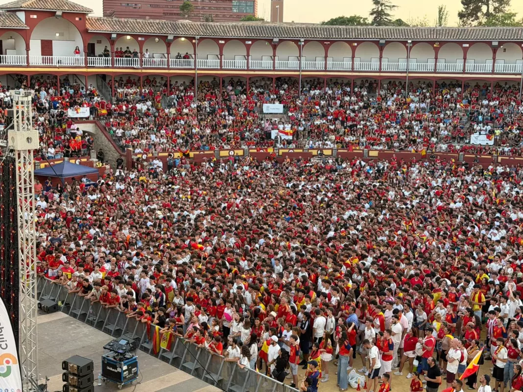 Final de la Copa del Mundo de Futbol en la Plaza de toros de Ciudad Real